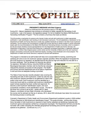 The Mycophile 52.3 May June 2012 cover