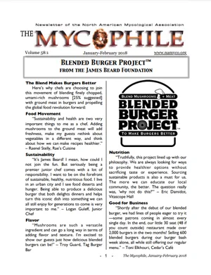 The Mycophile 58.1 January February 2018 cover