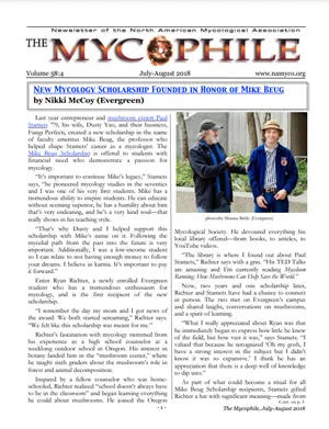 The Mycophile 58.4 July August 2018 cover