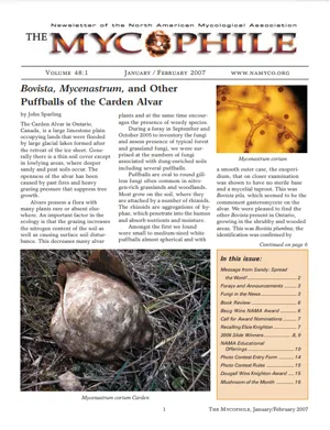 The Mycophile 48.1 January February 2007 cover