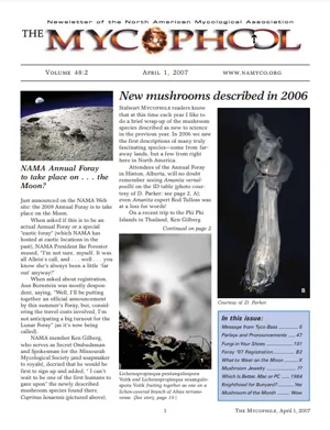 The Mycophile 48.2 March April 2007 cover