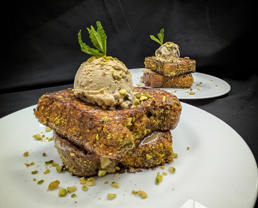Banana Stuffed French Toast a la Vegemite Auricularia Ice Cream