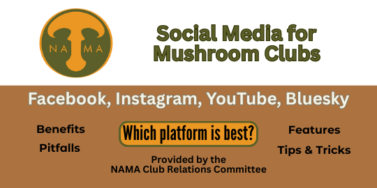 Graphic link leading to the document Social Media for Mushroom Clubs by NAMA.